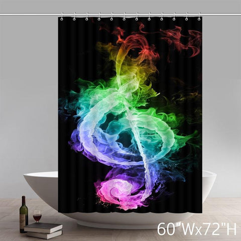Image of Liberty Art The Forward Colorful Fire Music Notes Custom Shower Curtain