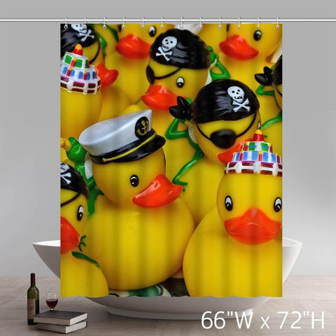 Image of Funny Rubber Duckies Are Hiding A Dirty Little Secret Shower Curtains