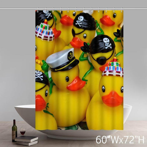 Image of Funny Rubber Duckies Are Hiding A Dirty Little Secret Shower Curtains