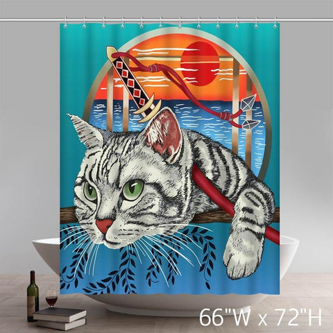 Image of Kyatto Ninden Teyande Float World Draw Shower Curtains Custom