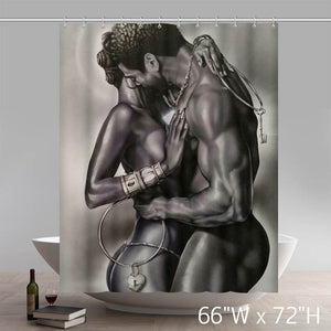 LIBERTY ART LOCK AND KEY X-CHANGE BY KEVIN WILLIAMS WAK ART PRINT POSTER AFRICAN AMERICAN BLACK ART PRINT SHOWER CURTAINS