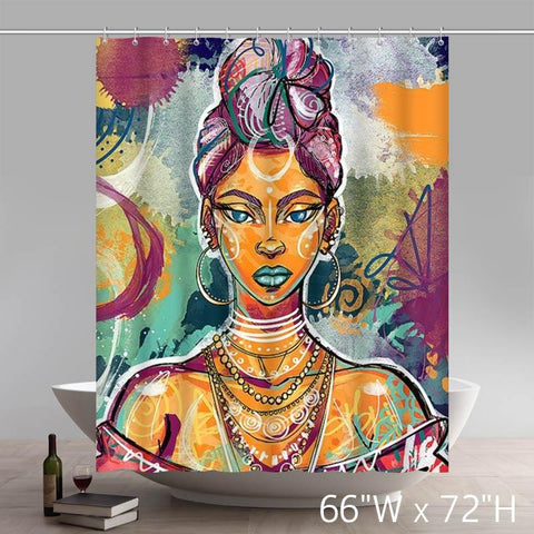 Image of Liberty Art RL Brads Board Mulatto Shower Curtains