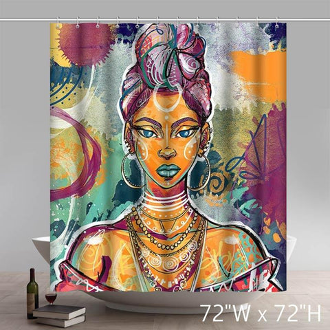 Image of Liberty Art RL Brads Board Mulatto Shower Curtains
