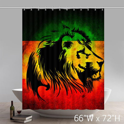 Image of Personalized custom Symbol Lion Popular Bath Curtain Shower Curtain