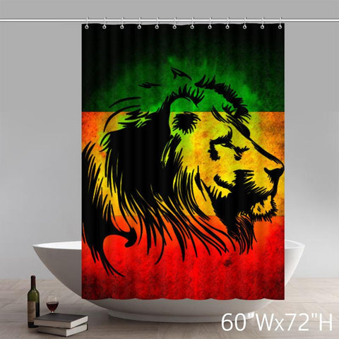 Image of Personalized custom Symbol Lion Popular Bath Curtain Shower Curtain