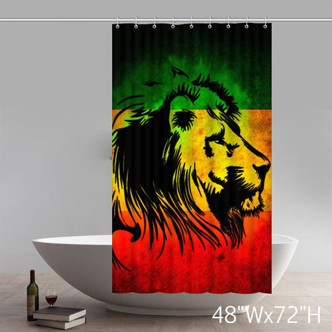 Image of Personalized custom Symbol Lion Popular Bath Curtain Shower Curtain