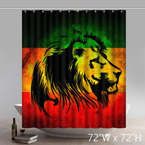 Image of Personalized custom Symbol Lion Popular Bath Curtain Shower Curtain