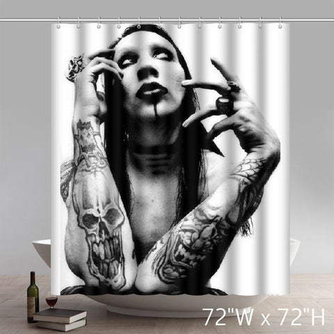 Image of Surprised Gift Movie Character Custom Marilyn Monroe Waterproof Waterproof Shower Curtain