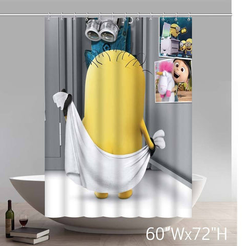 Image of Funny Minion Bathing Despicable me Custom Shower Curtain