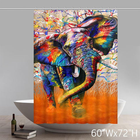Image of Personalized Custom Liberty Art Painting Colours of Africa Waterproof Shower Curtains