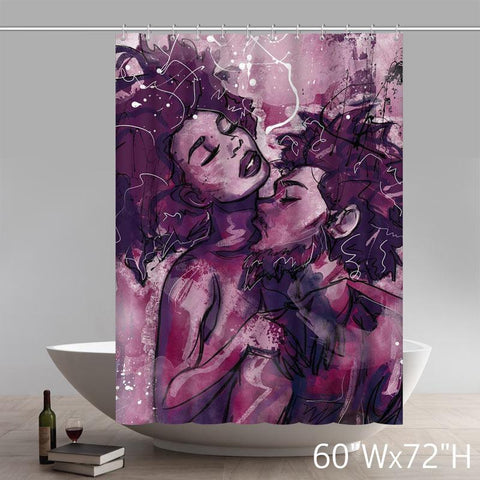 Image of Personalized Justin Copeland Art Waterproof Shower Curtain