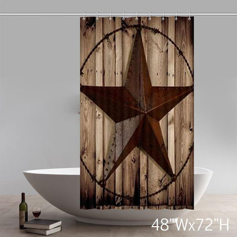 Image of Barbwire Star in Wooden Plank Home Decorations and Fashion Design Decor Bathroom Gifts