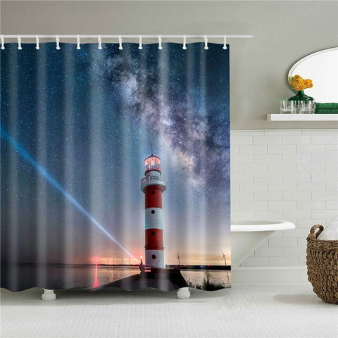 Image of Landscape Print 3d shower curtain set with hooks waterproof curtain for bathroom decoration polyester fabric cortina ducha