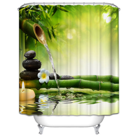 Image of Custom Colorful Bathroom Polyester Fabric print Modern Shower Curtain bathroom Waterproof Shower Curtain with 12 Hooks