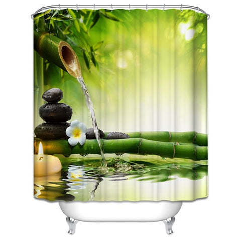Image of Custom Colorful Bathroom Polyester Fabric print Modern Shower Curtain bathroom Waterproof Shower Curtain with 12 Hooks