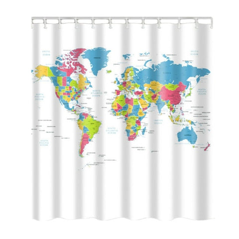 Image of Custom Colorful Bathroom Polyester Fabric print Modern Shower Curtain bathroom Waterproof Shower Curtain with 12 Hooks