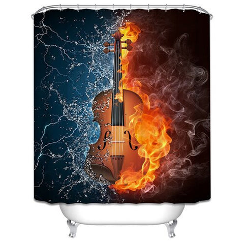 Image of Custom Colorful Bathroom Polyester Fabric print Modern Shower Curtain bathroom Waterproof Shower Curtain with 12 Hooks