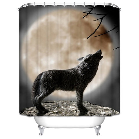 Image of Custom Colorful Bathroom Polyester Fabric print Modern Shower Curtain bathroom Waterproof Shower Curtain with 12 Hooks