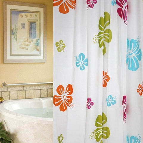 Image of 180x200cm PEVA Bathroom Shower Curtains Water Proof Thickening Bath Curtain Starfish Hibiscus Pattern 6 styles