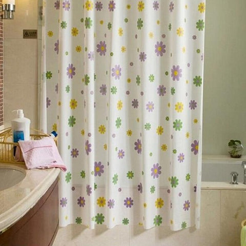 Image of 180x200cm PEVA Bathroom Shower Curtains Water Proof Thickening Bath Curtain Starfish Hibiscus Pattern 6 styles