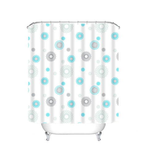 Image of Different Custom Waterproof Bathroom Shower Curtain Polyester Fabric Bathroom Curtain