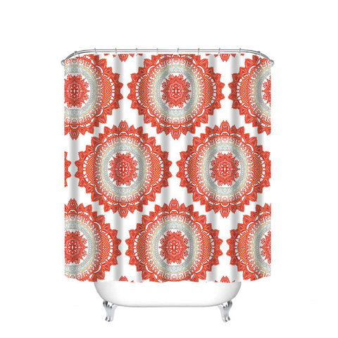 Image of Different Custom Waterproof Bathroom Shower Curtain Polyester Fabric Bathroom Curtain