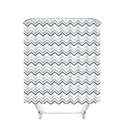 Image of Different Custom Waterproof Bathroom Shower Curtain Polyester Fabric Bathroom Curtain