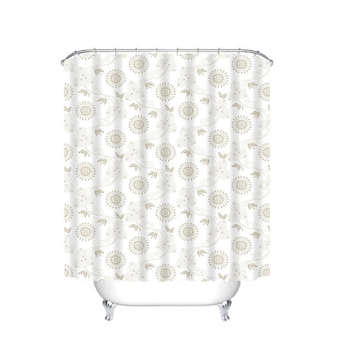 Image of Different Custom Waterproof Bathroom Shower Curtain Polyester Fabric Bathroom Curtain