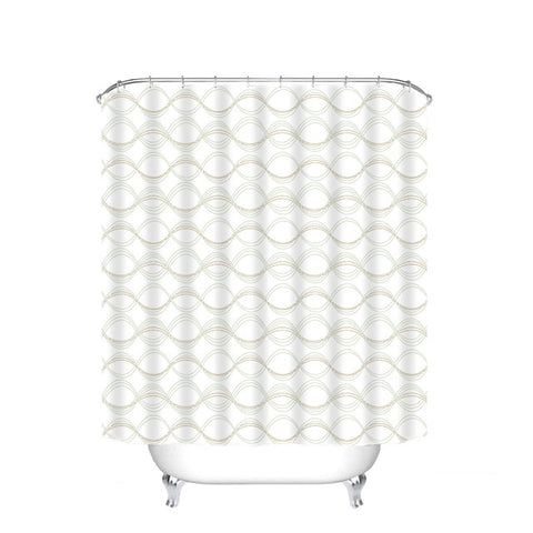 Image of Different Custom Waterproof Bathroom Shower Curtain Polyester Fabric Bathroom Curtain