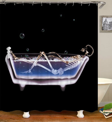 Image of sugar skull shower curtains bathroom curtain fabric shower curtain 3D funny waterproof shower curtain cortinas de bano