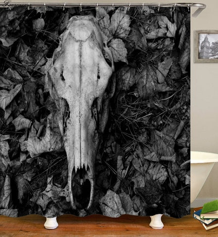 Image of sugar skull shower curtains bathroom curtain fabric shower curtain 3D funny waterproof shower curtain cortinas de bano