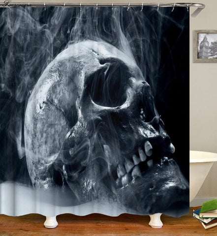 Image of sugar skull shower curtains bathroom curtain fabric shower curtain 3D funny waterproof shower curtain cortinas de bano