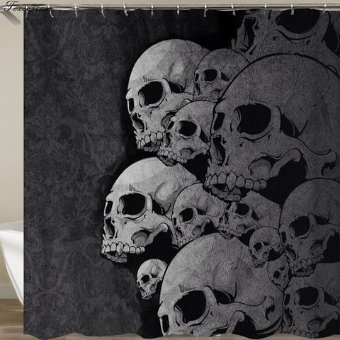 Image of sugar skull shower curtains bathroom curtain fabric shower curtain 3D funny waterproof shower curtain cortinas de bano