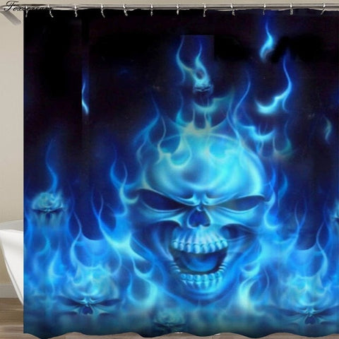 Image of sugar skull shower curtains bathroom curtain fabric shower curtain 3D funny waterproof shower curtain cortinas de bano