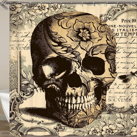 Image of sugar skull shower curtains bathroom curtain fabric shower curtain 3D funny waterproof shower curtain cortinas de bano