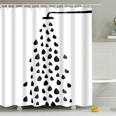 Image of Creative pattern series New Shower Curtain Colorful Eco-friendly Polyester High Quality Washable Bath Decor Shower Curtain 1pcs