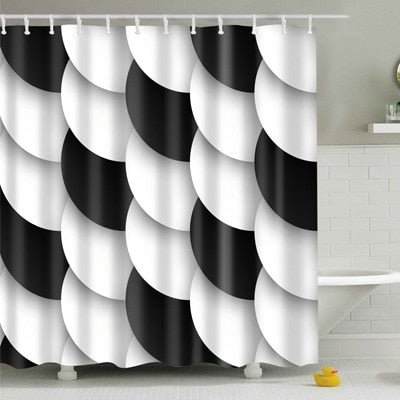 Image of Creative pattern series New Shower Curtain Colorful Eco-friendly Polyester High Quality Washable Bath Decor Shower Curtain 1pcs
