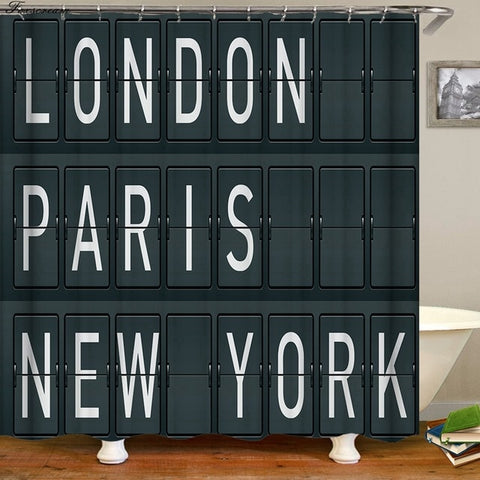 Image of 3d shower curtains black bathroom shower curtain fabric funny curtain waterproof bath curtain cortinas de bano