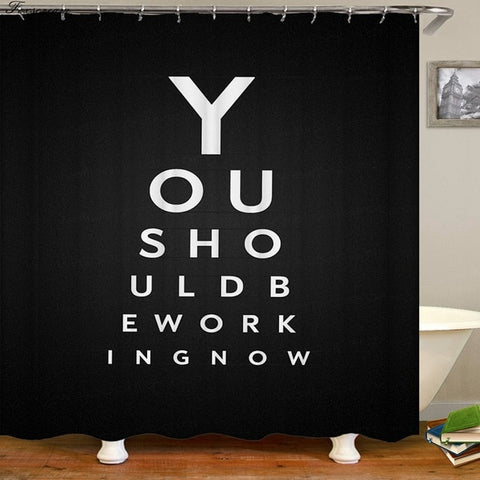 Image of 3d shower curtains black bathroom shower curtain fabric funny curtain waterproof bath curtain cortinas de bano