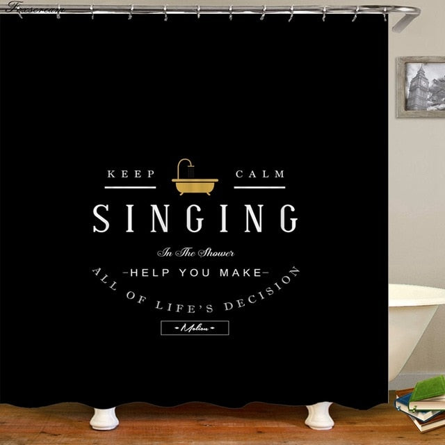 3d shower curtains black bathroom shower curtain fabric funny curtain waterproof bath curtain cortinas de bano