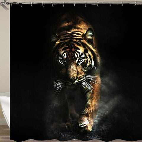 Image of 3d shower curtains black bathroom shower curtain fabric funny curtain waterproof bath curtain cortinas de bano