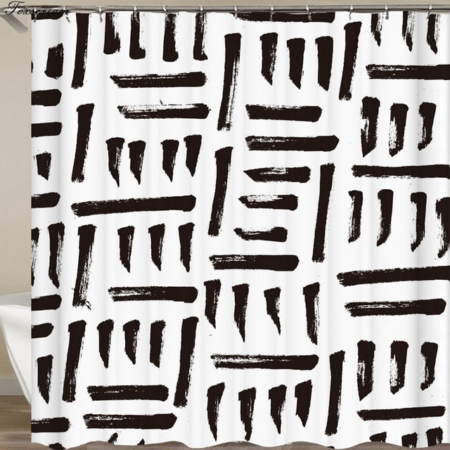 3d shower curtains black bathroom shower curtain fabric funny curtain waterproof bath curtain cortinas de bano