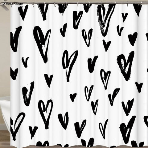 Image of 3d shower curtains black bathroom shower curtain fabric funny curtain waterproof bath curtain cortinas de bano