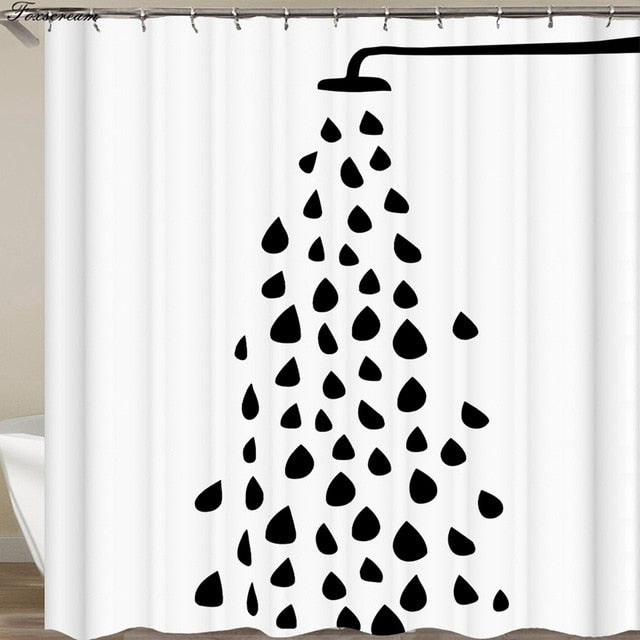 3d shower curtains black bathroom shower curtain fabric funny curtain waterproof bath curtain cortinas de bano