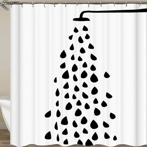 Image of 3d shower curtains black bathroom shower curtain fabric funny curtain waterproof bath curtain cortinas de bano