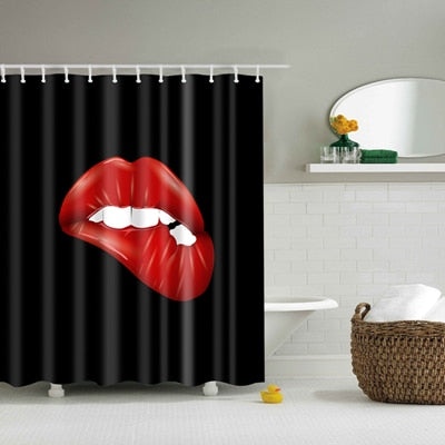 Image of High Quality Waterproof Women Shadow Shower Curtain with Hooks Sexy Girl Portrait Bathroom Curtains Curtains for Bathroom Shower