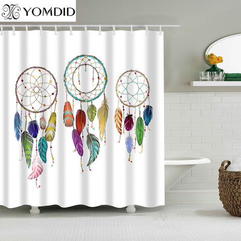Image of High Quality Dreamcatcher Bathroom Shower Curtain Polyester Bathroom Curtain Multi-size Dream Catcher Printing Shower Curtain