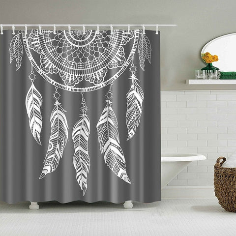 Image of High Quality Dreamcatcher Bathroom Shower Curtain Polyester Bathroom Curtain Multi-size Dream Catcher Printing Shower Curtain