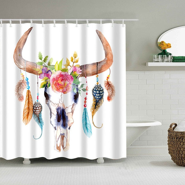 High Quality Dreamcatcher Bathroom Shower Curtain Polyester Bathroom Curtain Multi-size Dream Catcher Printing Shower Curtain