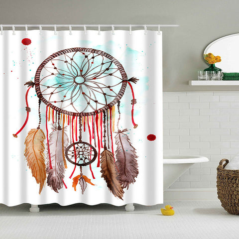 Image of High Quality Dreamcatcher Bathroom Shower Curtain Polyester Bathroom Curtain Multi-size Dream Catcher Printing Shower Curtain
